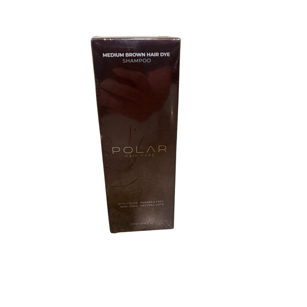 Polar Med-Brown Hair Dye Shampoo 6.7oz Color No-toxic Natural Brunette Medium